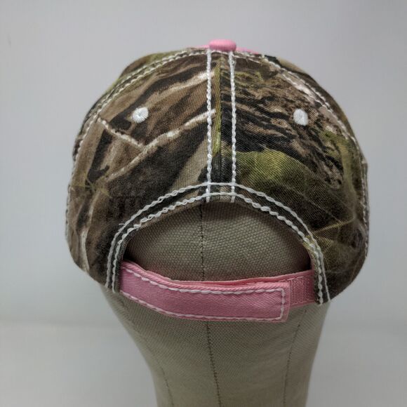 Team Realtree Women's Strapback Hat Pink Camo OSFA Embroidered Logo - Picture 7 of 12